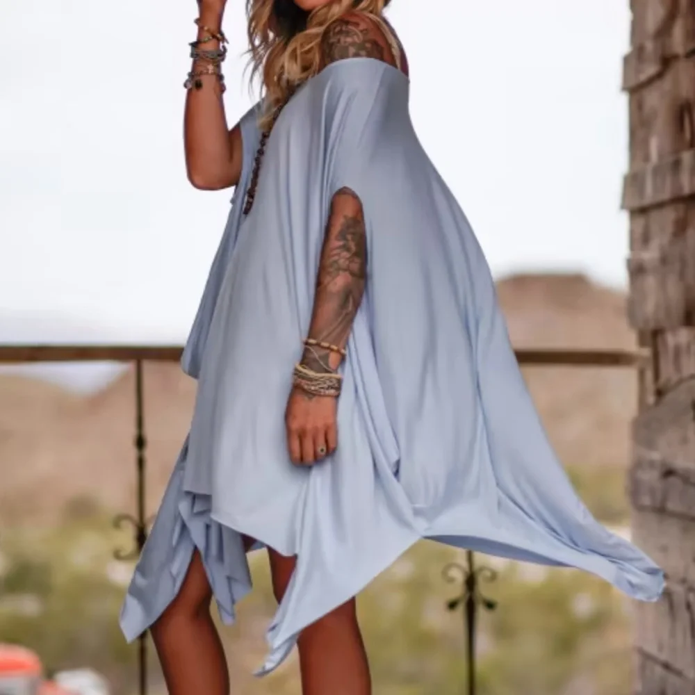 Three Bird Nest Light Blue Wren Tunic NWT - Picture 2 of 6